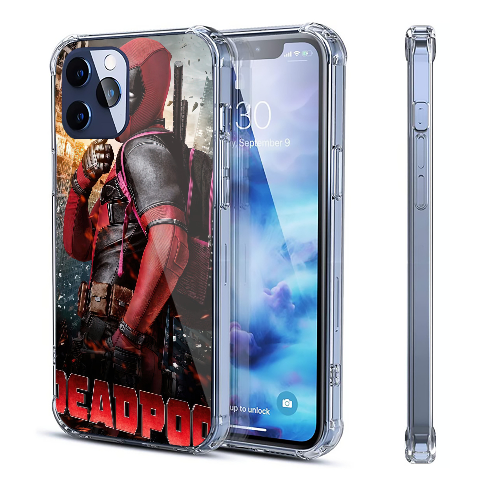 （画像用） Deadpool デッドプール 【iPhone 12シリーズ対応】透明スマホケース（クリアソフトケース）